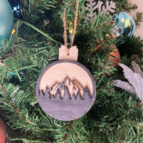 Readers' Mountain Wooden Ornament